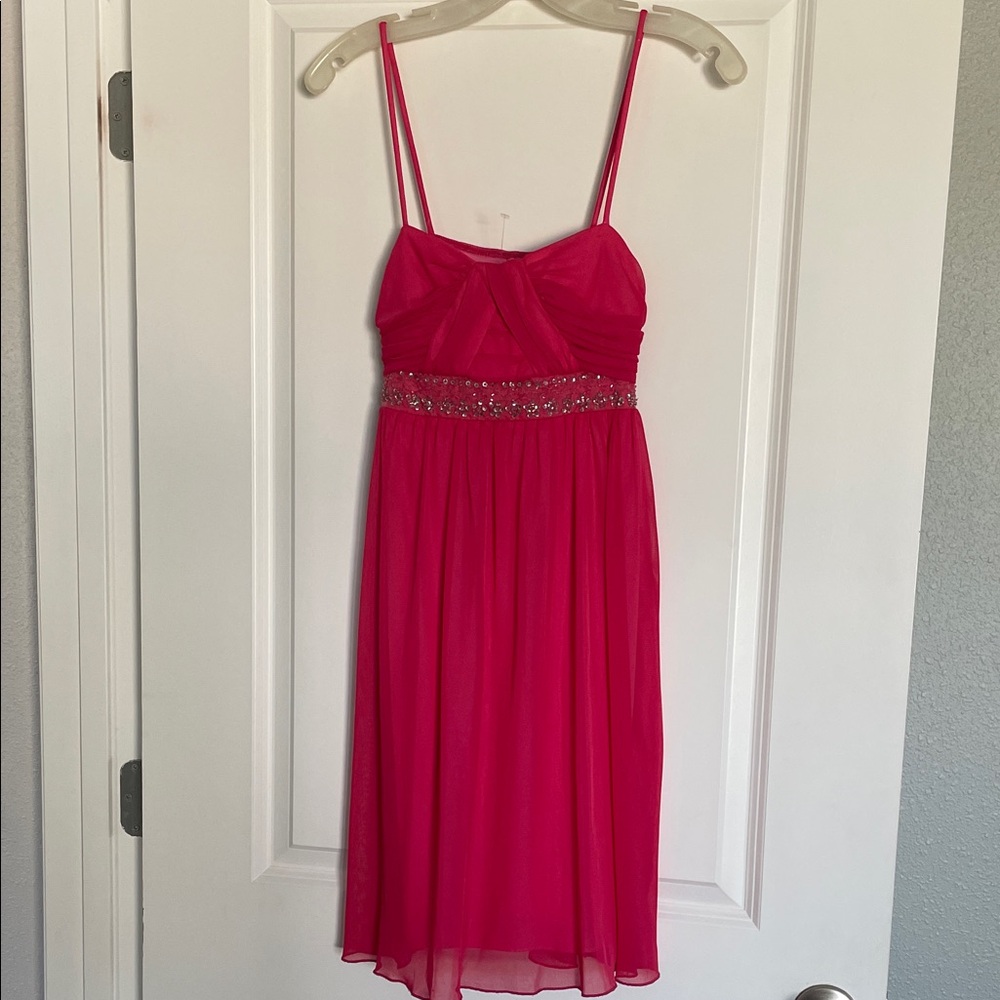 City Triangles Pink Dress with Silver Accents Size M NWT